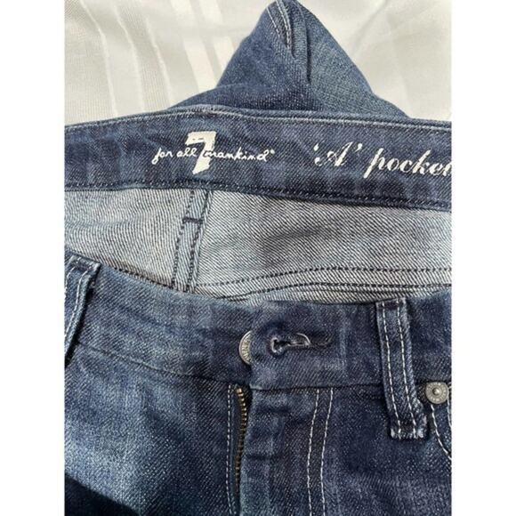 7 For All Mankind Mid Rise Flare Jeans Women's Size 28 x 31 - Picture 6 of 7